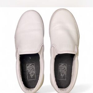 Vans Men's Classic White Slip-On Sneakers